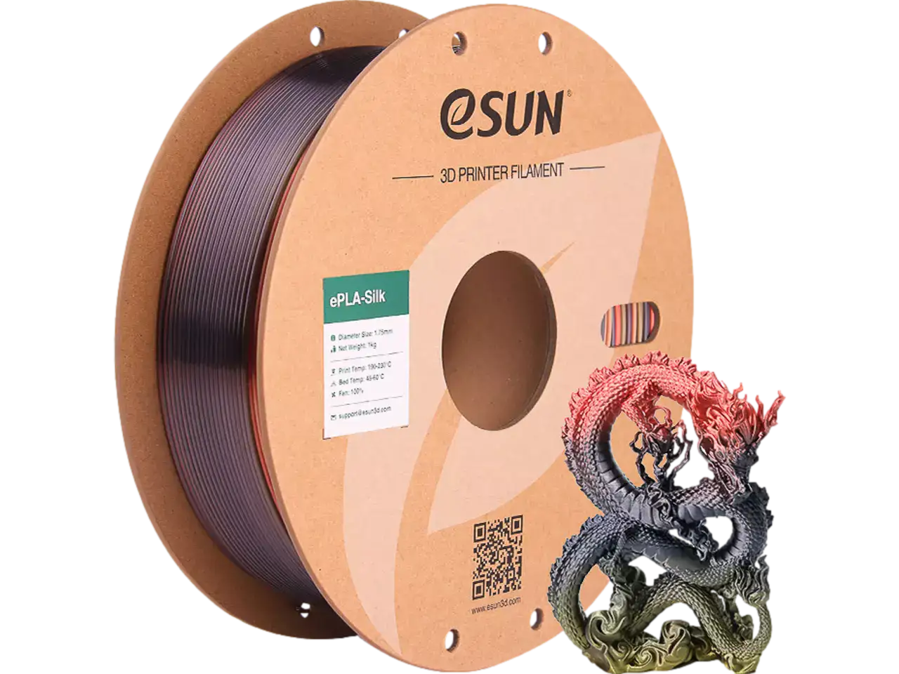 eSUN ePLA-Silk Rainbow – Mehrfarbiges Filament mit Farbverlauf