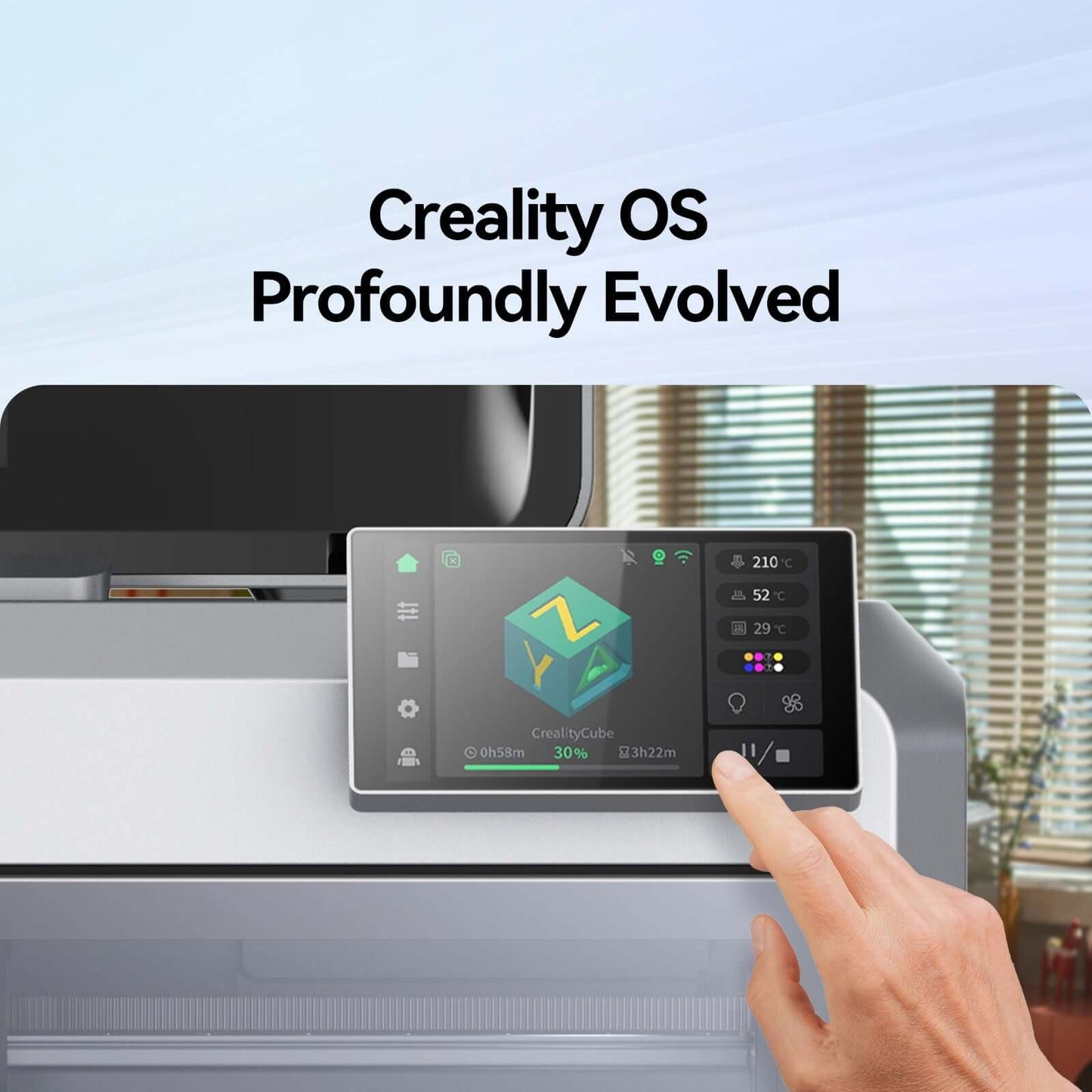 Creality K2 Plus Combo – FDM 3D-Drucker mit CFS, Display mit Creality OS für verbesserte Benutzerfreundlichkeit.