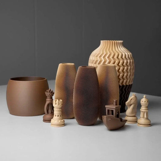 AzureFilm LumberLay PLA-Filament mit einem hohem Holzanteil für dekorative Drucke mit dem 3D-Druck