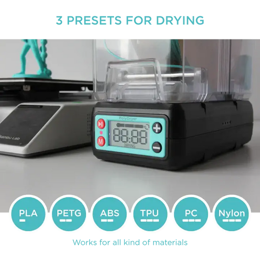 Polymaker PolyDryer Dock Display with LCD for 3D Printing Material Drying