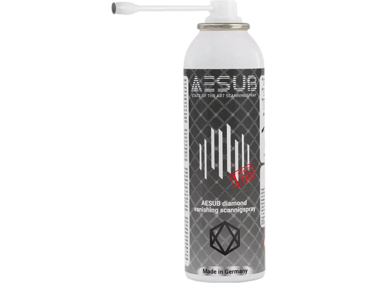 AESUB Diamond Scanspray 200ml in a spray can, designed for scanning small reflective objects.