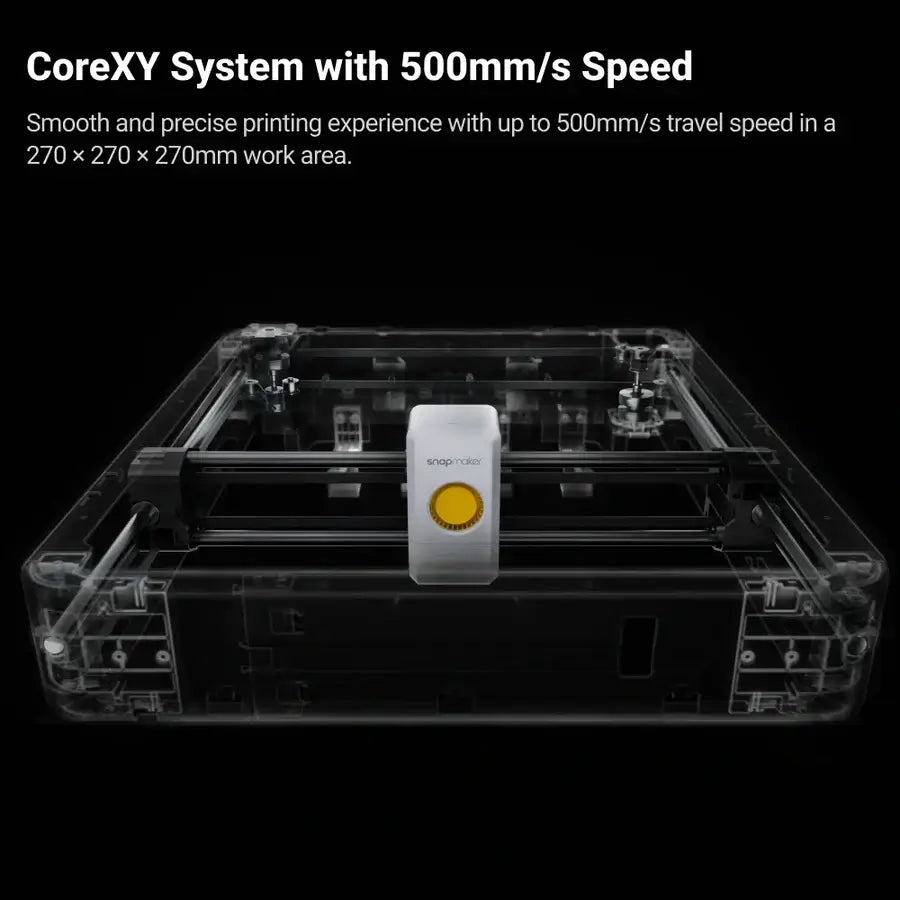 CoreXY System with 500mm/s Speed for SNAPMAKER U1 Multimaterial 3D-Drucker in a 270mm work area