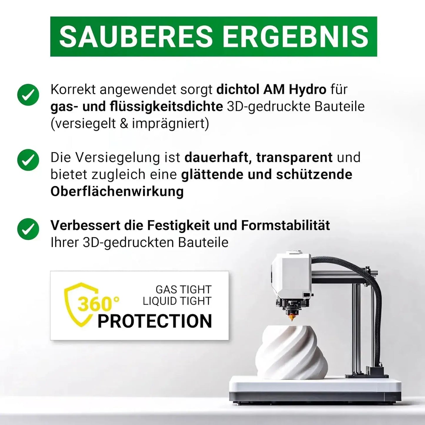 DIAMANT Polymer dichtol AM Hydro 1000 ml - wasserbasierte Versiegelung für 3D-Druckteile mit 360° Schutz.