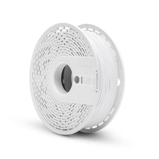Fiberlogy Nylon PA12 – Technisches Filament für anspruchsvolle Bauteile auf einer Spule in Weiß.