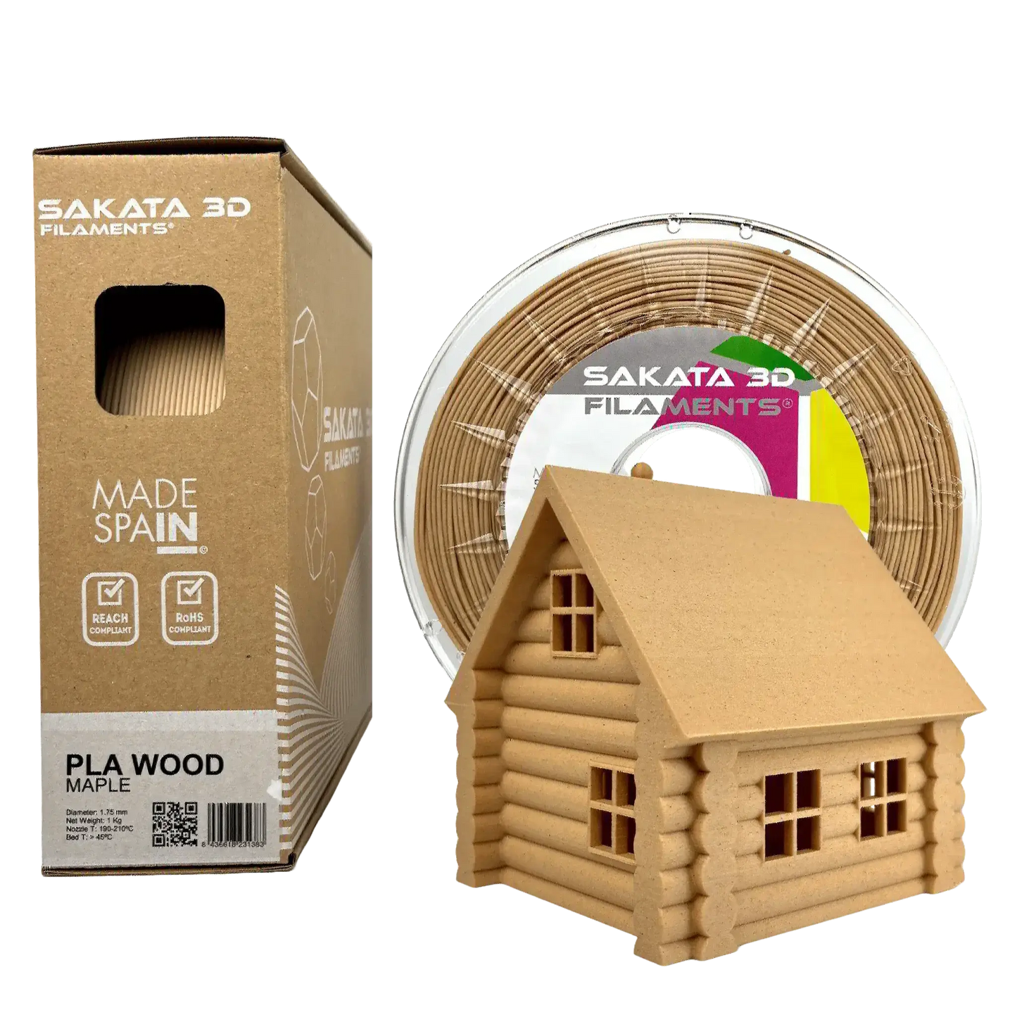 SAKATA 3D PLA Wood SAKATA 3D #Filamentkontor.de#