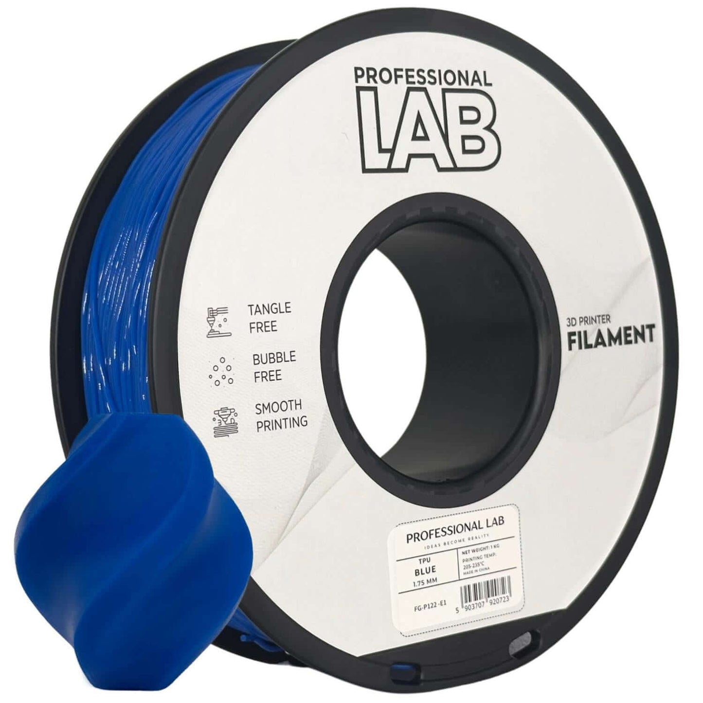 Professional Lab TPU für flexible 3D-Druckteile – grünes 3D-Druckfilament auf Spule.