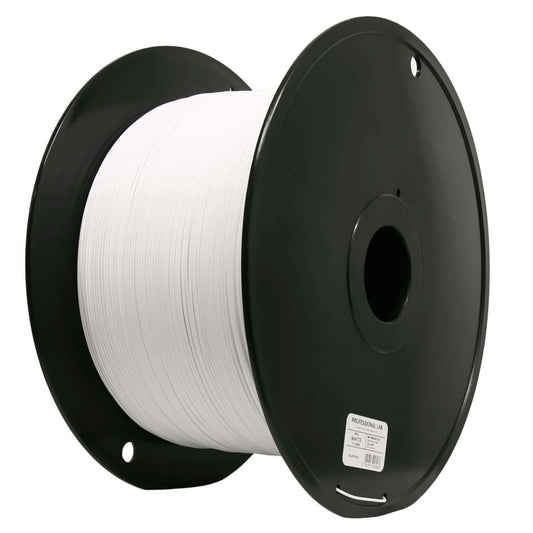 Professional Lab PETG 5 kg Großspule in Weiß auf schwarzem Spulenträger für 3D Druck Filament