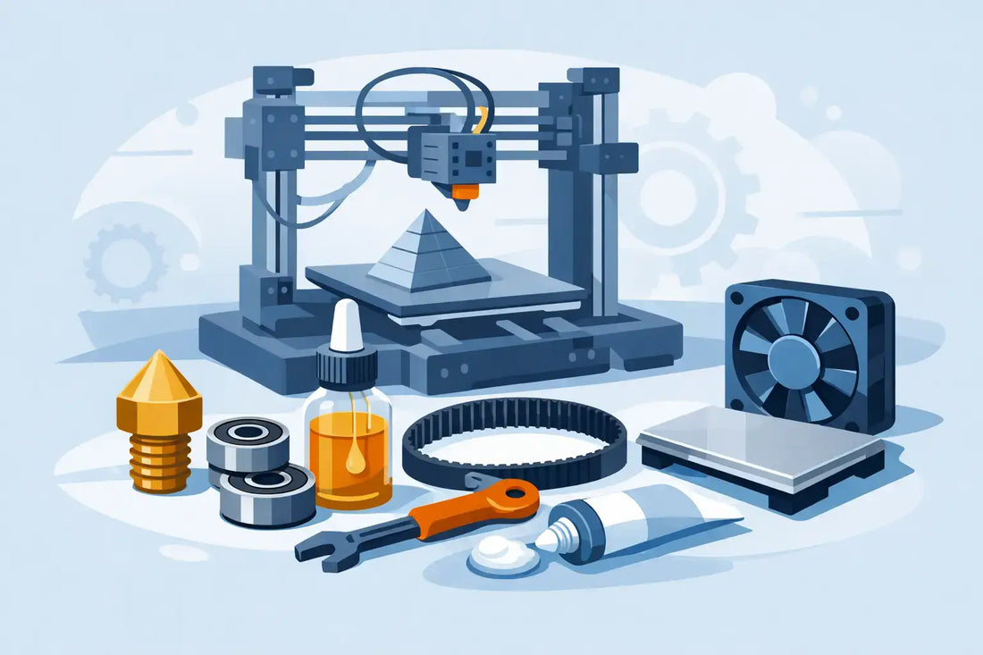 Die wichtigsten 3D-Druck-Wartungsteile