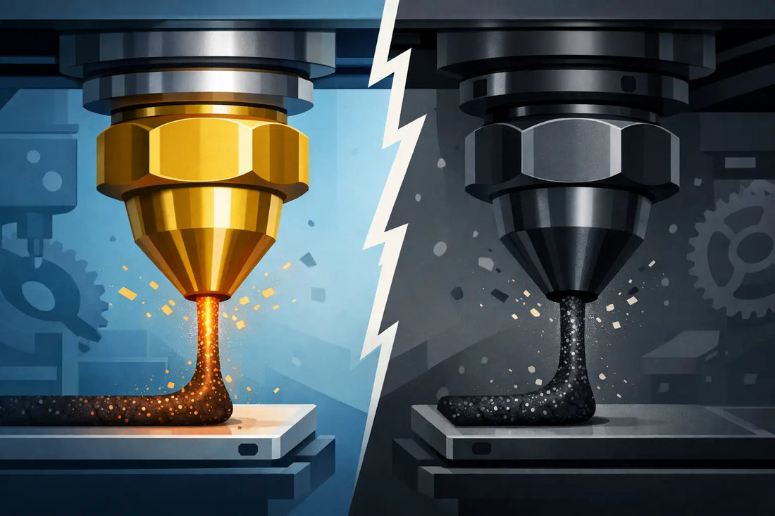 Messingdüse vs. Stahldüse bei abrasivem Filament