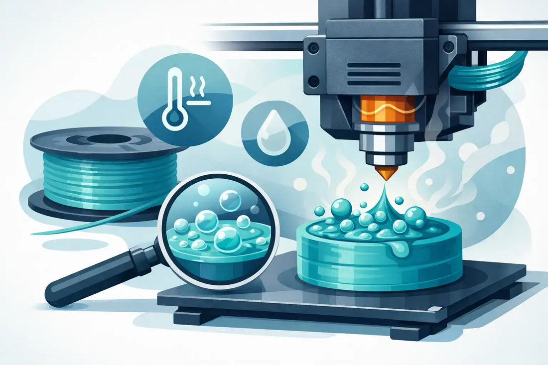 Warum blubbert Filament beim Drucken? Ursachen