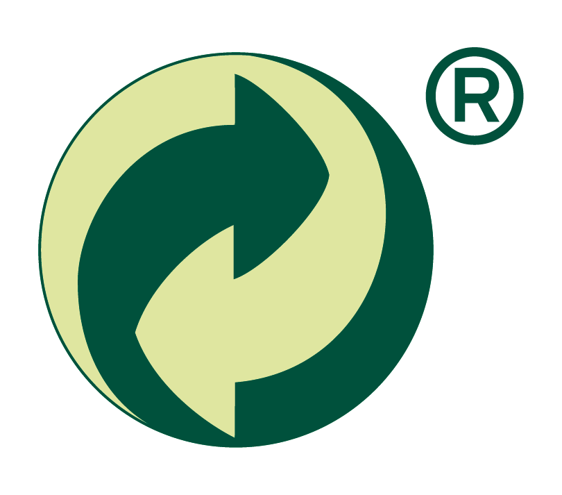 Symbol für Recycling und Nachhaltigkeit, unterstützt das Thema Nachhaltigkeit und Verantwortung für Verpackungen.