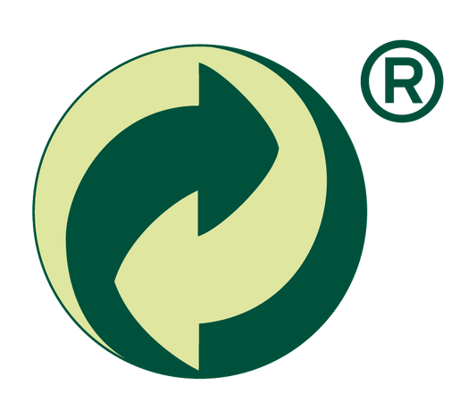 Symbol für Recycling und Nachhaltigkeit, unterstützt das Thema Nachhaltigkeit und Verantwortung für Verpackungen.