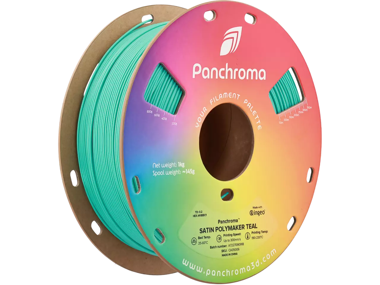Polymaker Panchroma PLA Satin Filament Teal 1,75mm