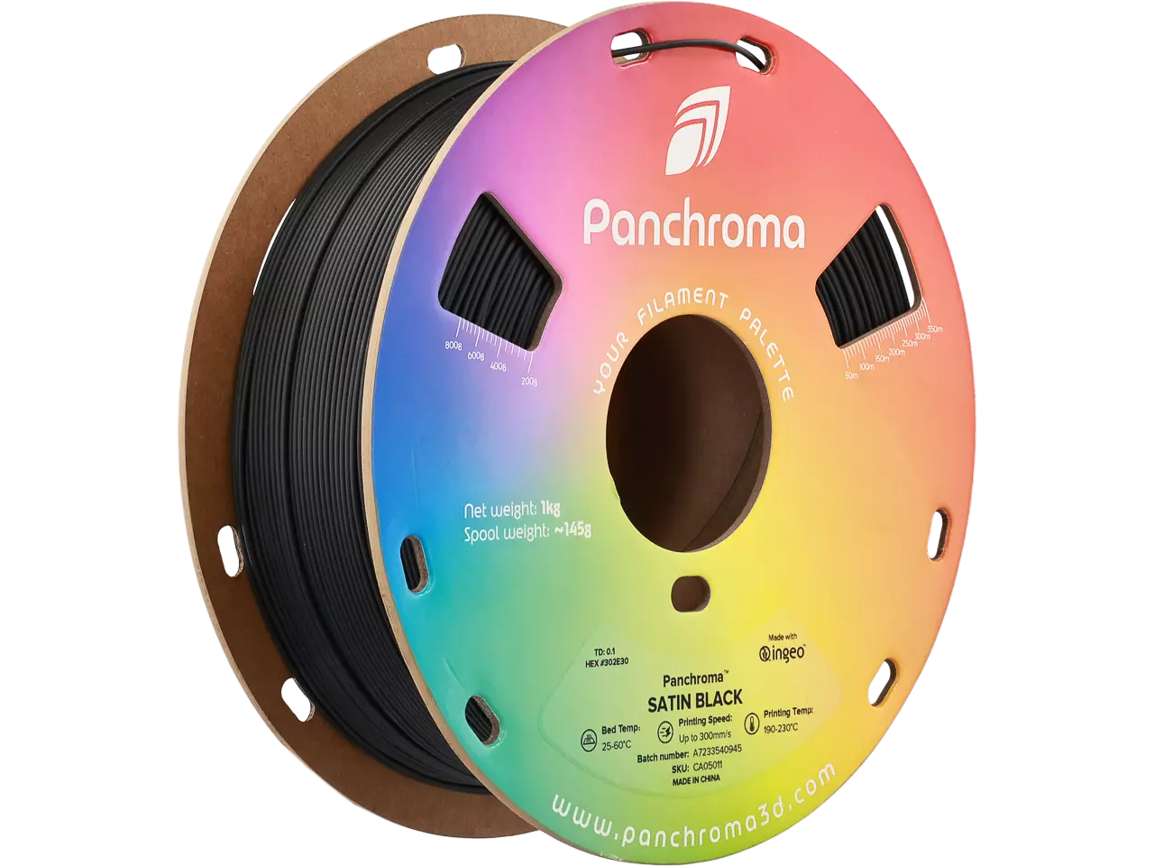 Polymaker Panchroma PLA Satin Filament Black 1,75mm