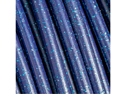 Polymaker Panchroma PLA Galaxy Filament in dark blue with shimmering silver aluminum particles, showcasing a cosmic effect.