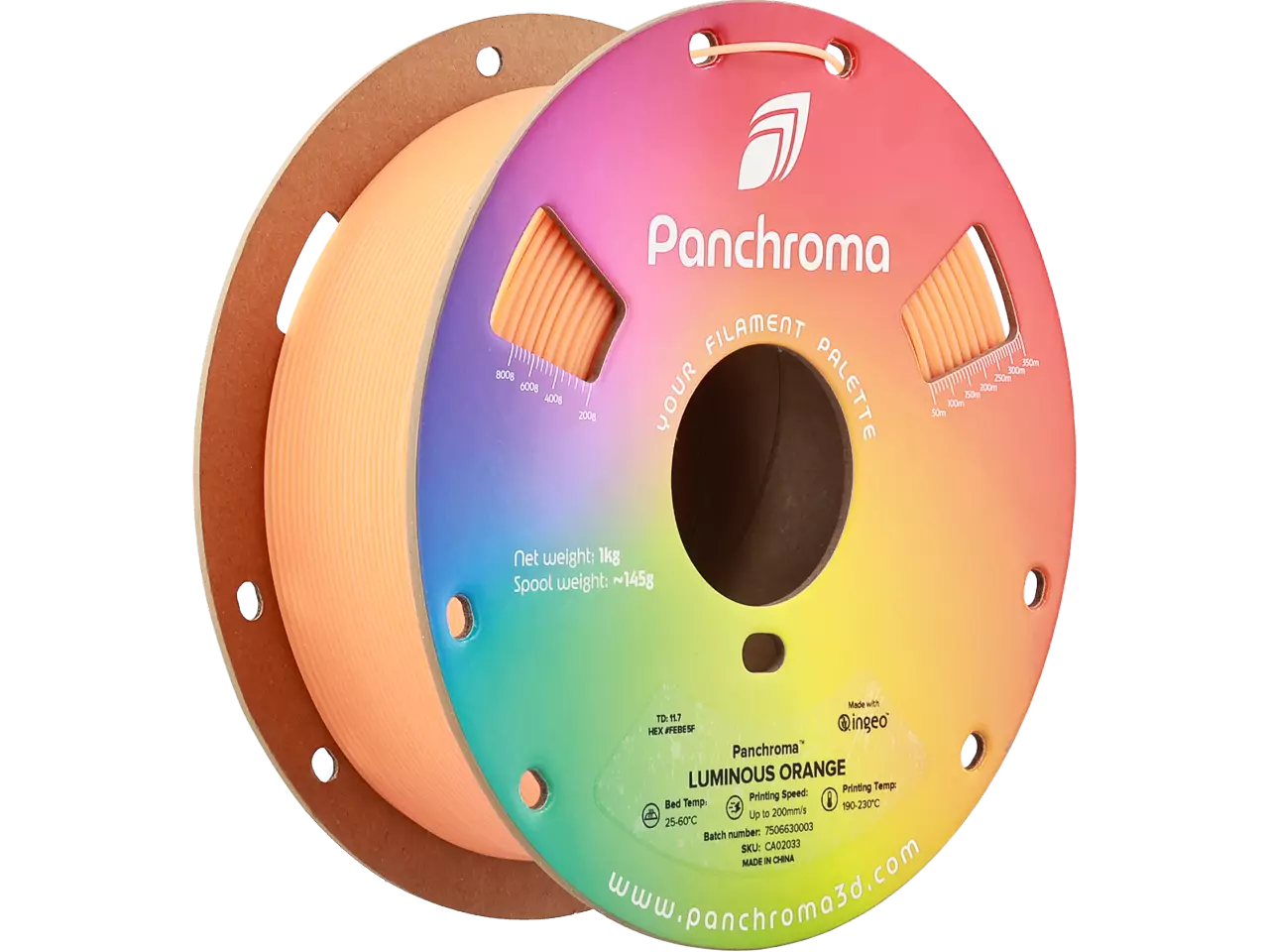 Polymaker Panchroma PLA Luminous Filament Orange 1,75mm