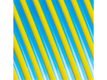Polymaker Panchroma PLA Dual Silk Filament in chameleon color with a smooth gradient of blue and yellow.