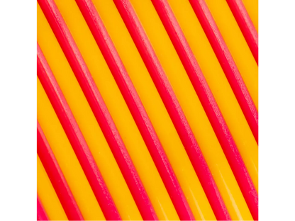 Polymaker Panchroma PLA Dual Silk Filament in Sunset color, showcasing vibrant pink and yellow colors on a spool.