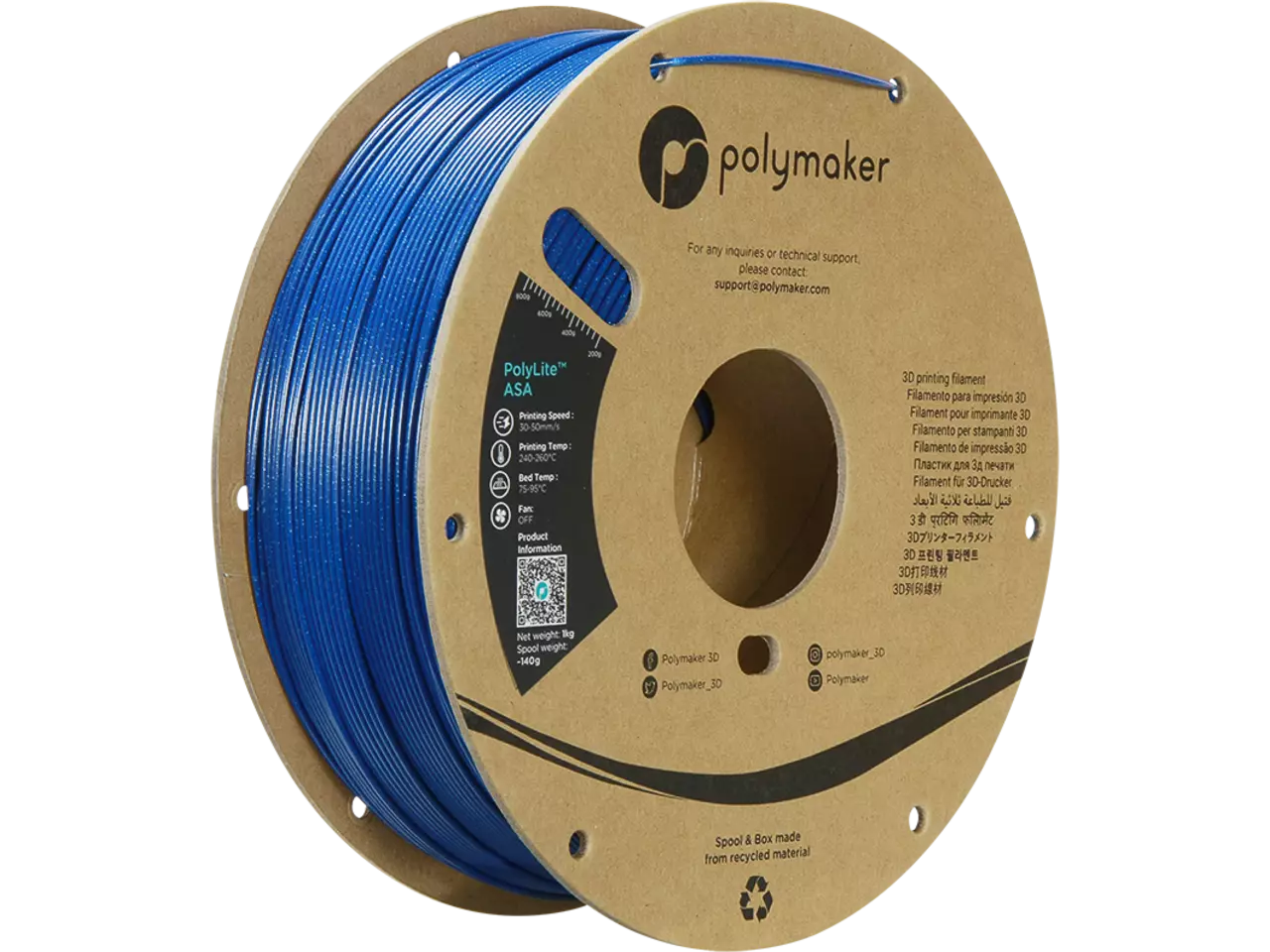 Polymaker PolyLite ASA Galaxy Filament Blue 1,75mm