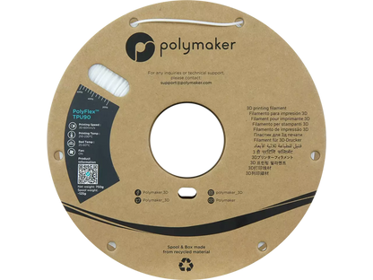Polymaker PolyFlex TPU-90A Filament, White, 1,75mm, 0,75kg