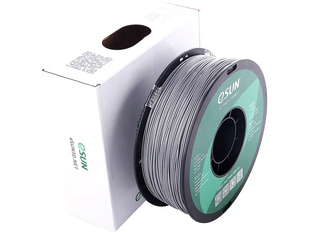 eSUN ABS+ Silber 3D-Druck Filament