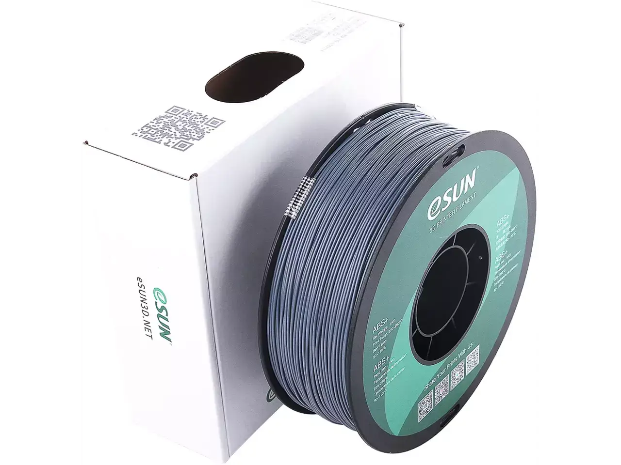 eSUN ABS+ Grau 3D-Druck Filament