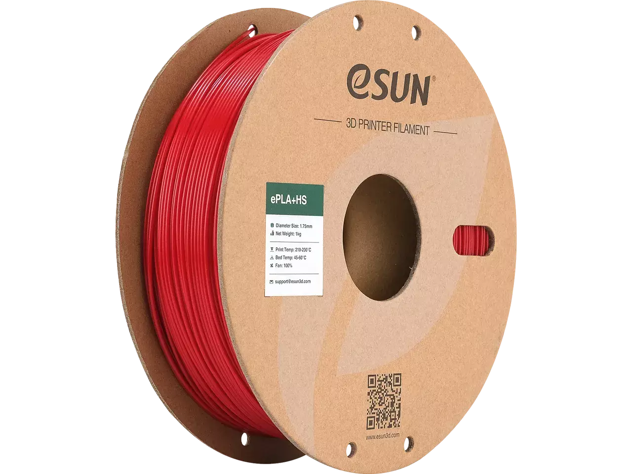 eSUN ePLA+ High Speed Fire Engine Red 3D-Druck Filament