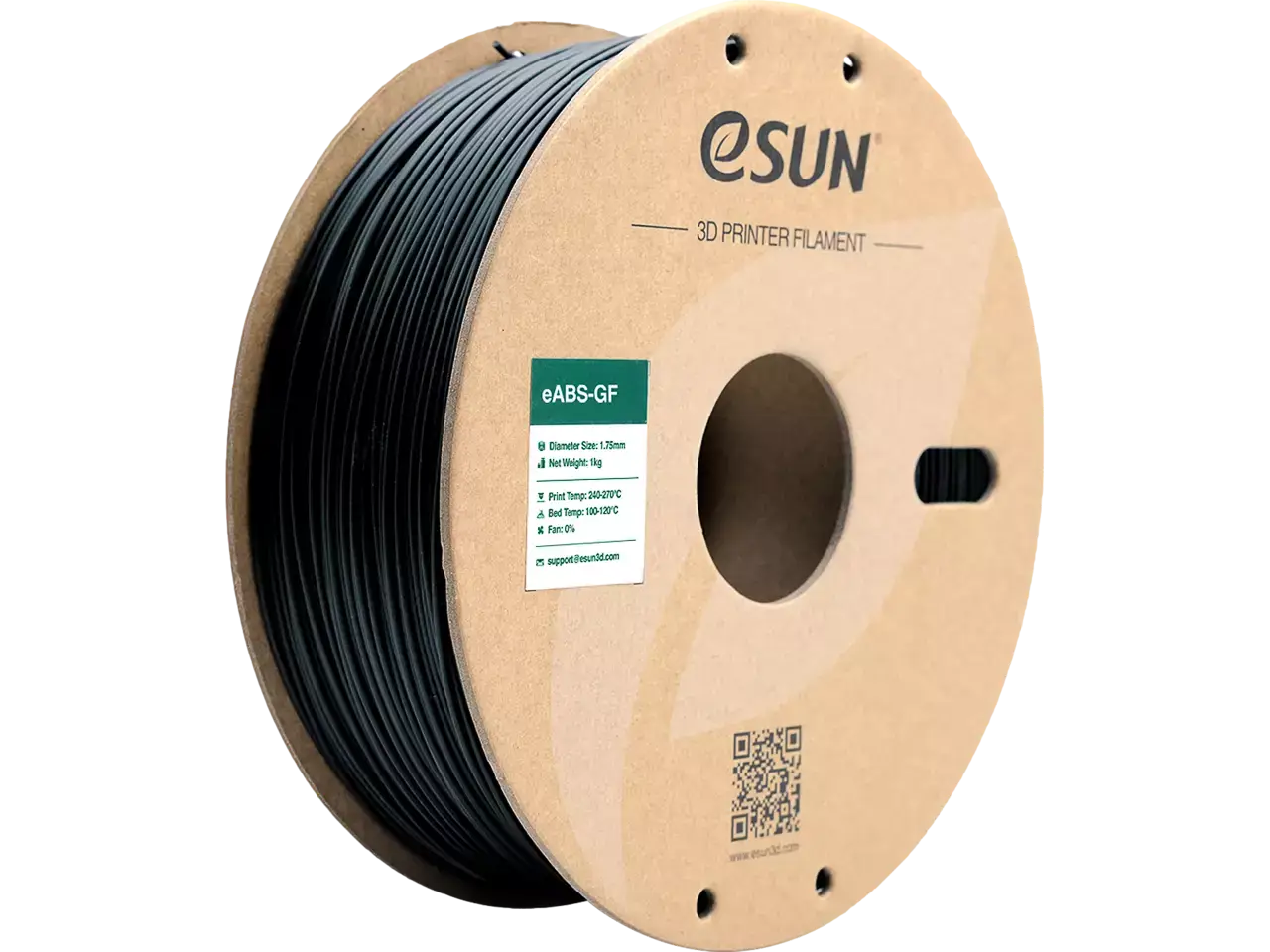 eSUN eABS-GF Schwarz 3D-Druck Filament