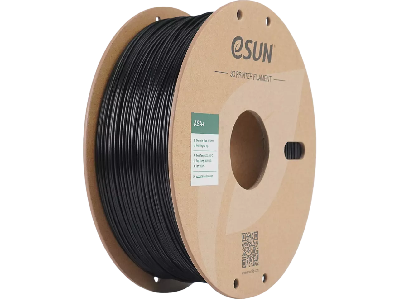 eSUN ASA+ 1,75 mm Filament Schwarz