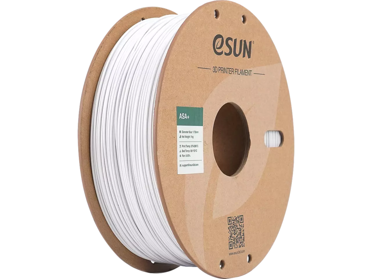 eSUN ASA+ 1,75 mm Filament Kaltweiß