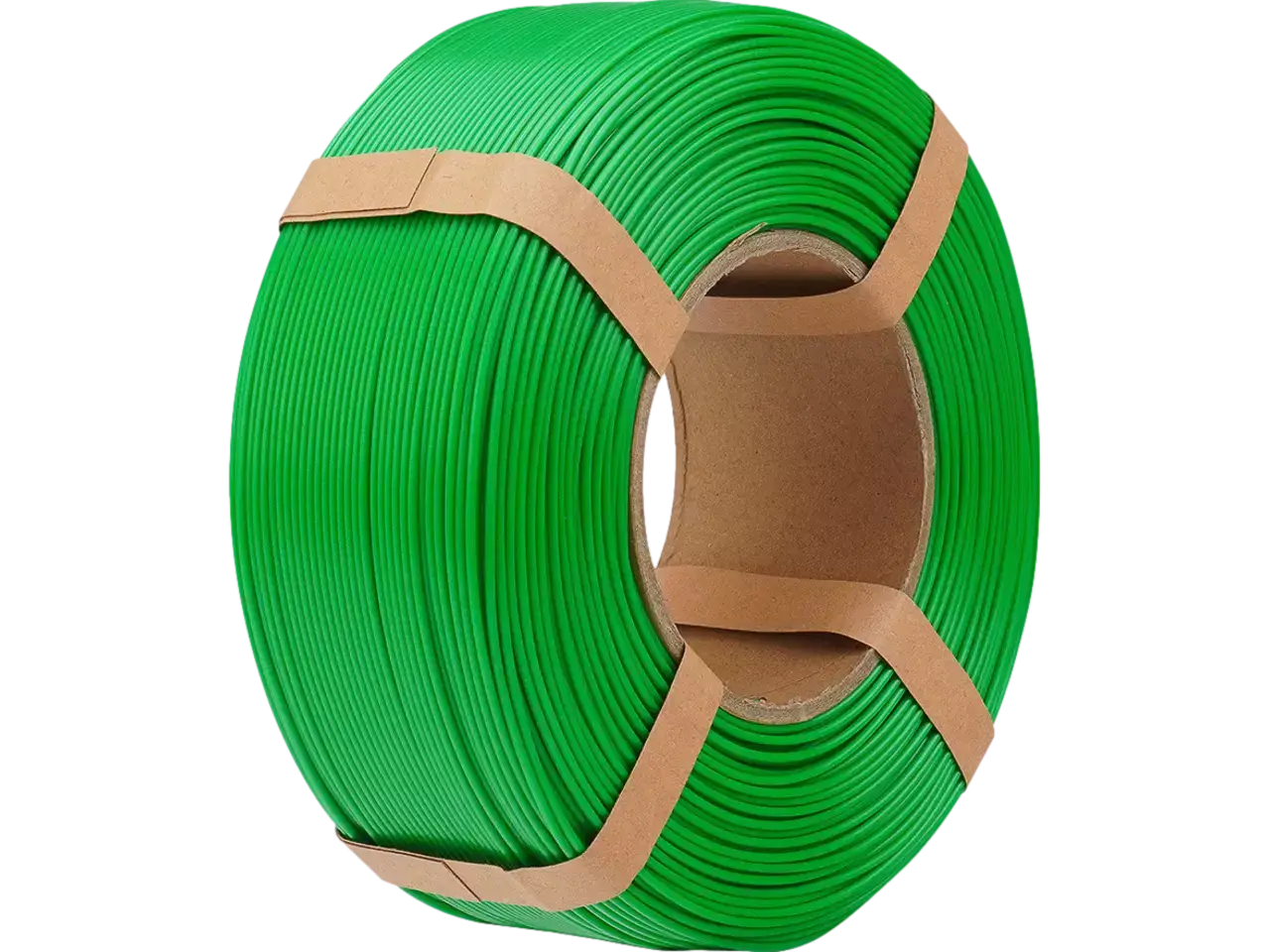eSUN PLA-Basic -für stabile Ergebnisse auf einer Spule mit grünem Filament für FDM-3D-Druck.