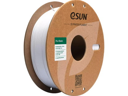 eSUN PLA-Basic -für stabile Ergebnisse, 3D-Drucker Filament auf Rolle in Weiß