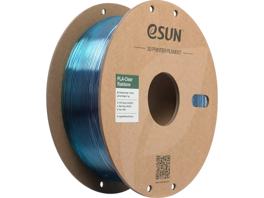 eSUN PLA Clear Rainbow Lila-Blau-Cyan 3D-Druck Filament
