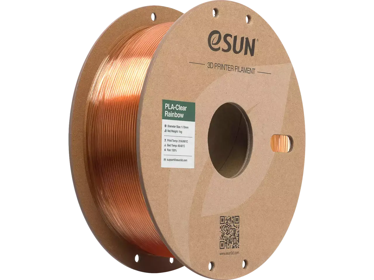 eSUN PLA Clear Rainbow Gelb-Pink 3D-Druck Filament