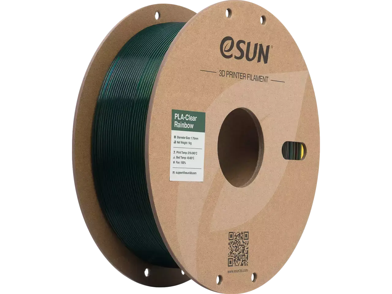 eSUN PLA Clear Rainbow Transparent Rainbow B 3D-Druck Filament