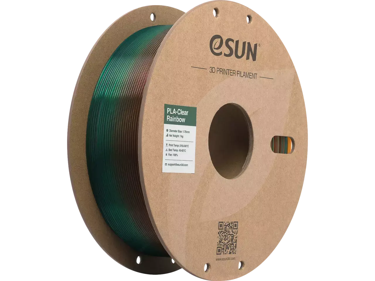 eSUN PLA Clear Rainbow Transparent Rainbow A 3D-Druck Filament