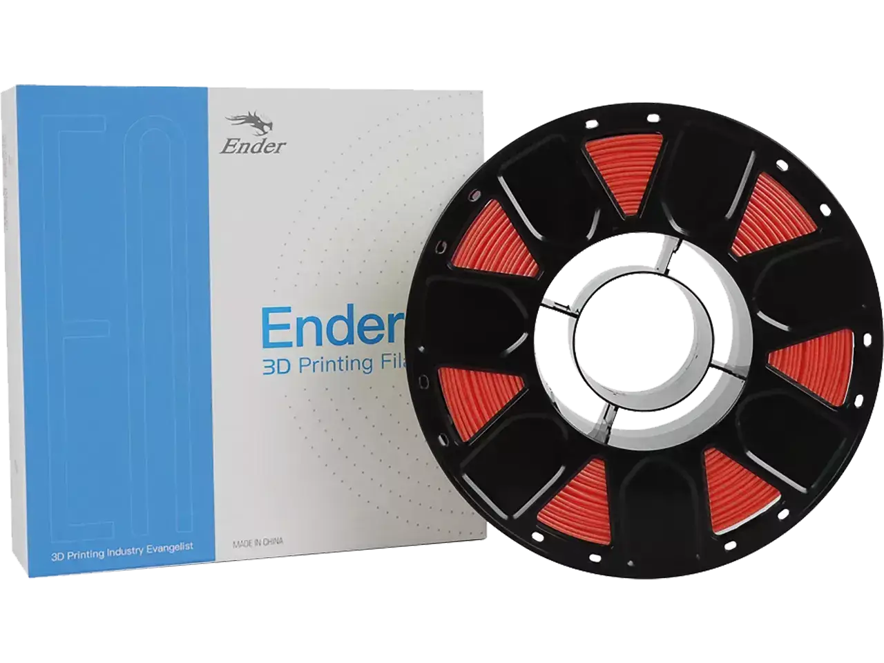 Creality Ender PLA Matte für matte Oberflächen im 3D-Druck und Ender 3D-Druck-Filament-Spule.