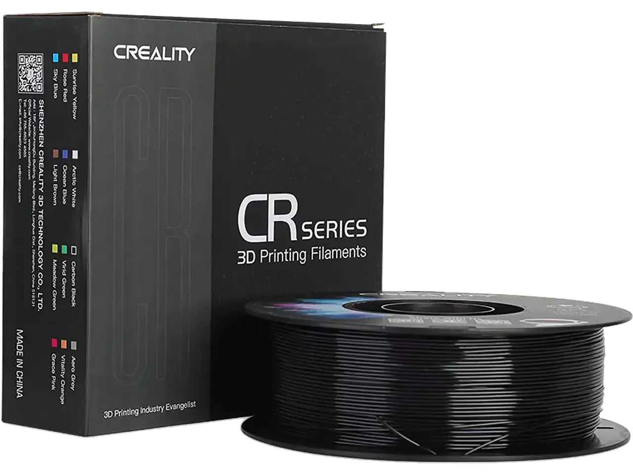 Creality CR-PETG Filament packaging and spool for 3D printing applications.