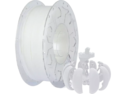 Creality CR-PLA Filament spool with printed model showcasing 3D printing capabilities.