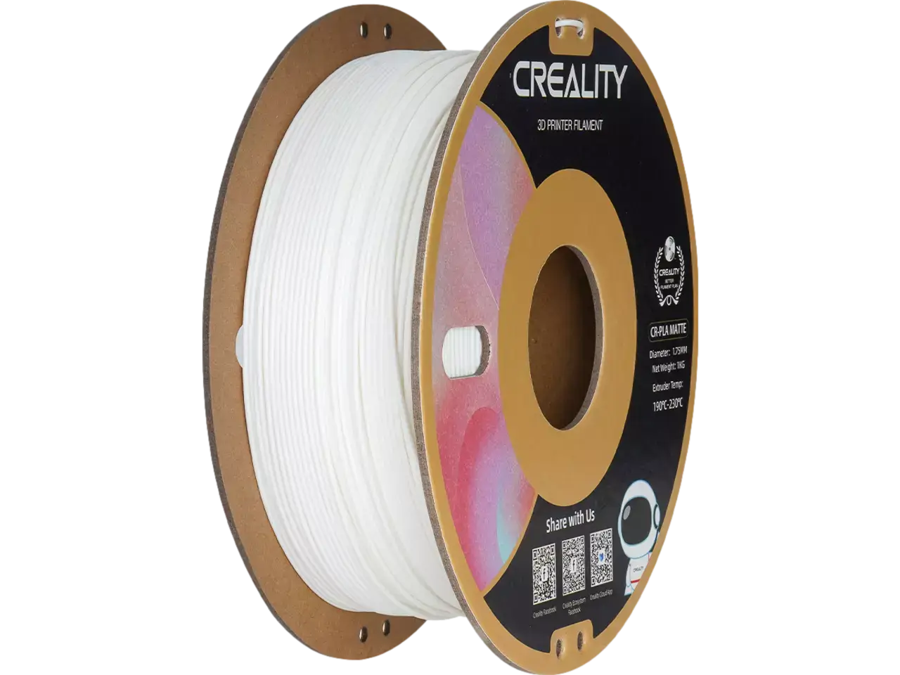 Creality Ender PLA Matte für matte Oberflächen im 3D-Druck, auf einer Spule abgebildet.