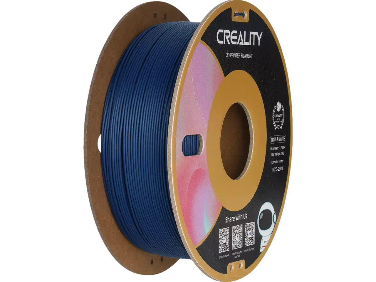 Creality Ender PLA Matte für matte Oberflächen im 3D-Druck auf einer Spule in Blau.
