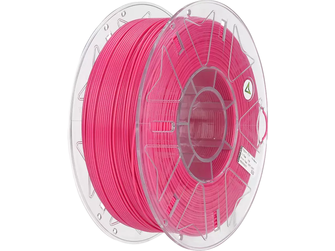 CREALITY PLA RFID für effizienten FDM/FFF‑Druck, pinkes Filament auf transparenter Spule.