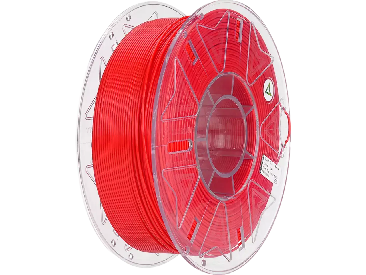 CREALITY PLA RFID für effizienten FDM/FFF‑Druck, rotes PLA-Filament auf Rolle.