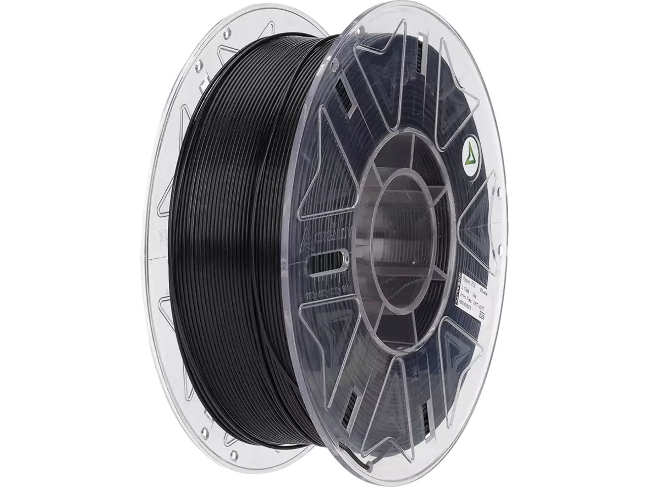 CREALITY PLA RFID für effizienten FDM/FFF‑Druck auf einer Spule mit schwarzem Filament.