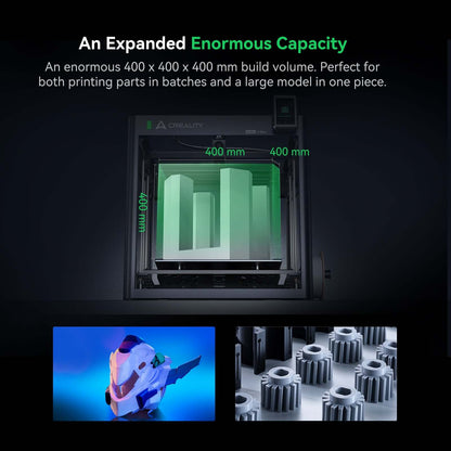Creality Ender-5 Max 3D Drucker mit einem bauvolumen von 400 x 400 x 400 mm für große Druckprojekte.