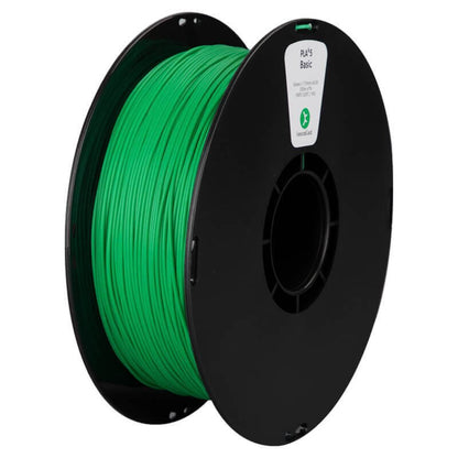 Kexcelled THE K5 PLA – Universelles FDM-Filament auf einer schwarzen Spule mit grünem PLA-Filament.