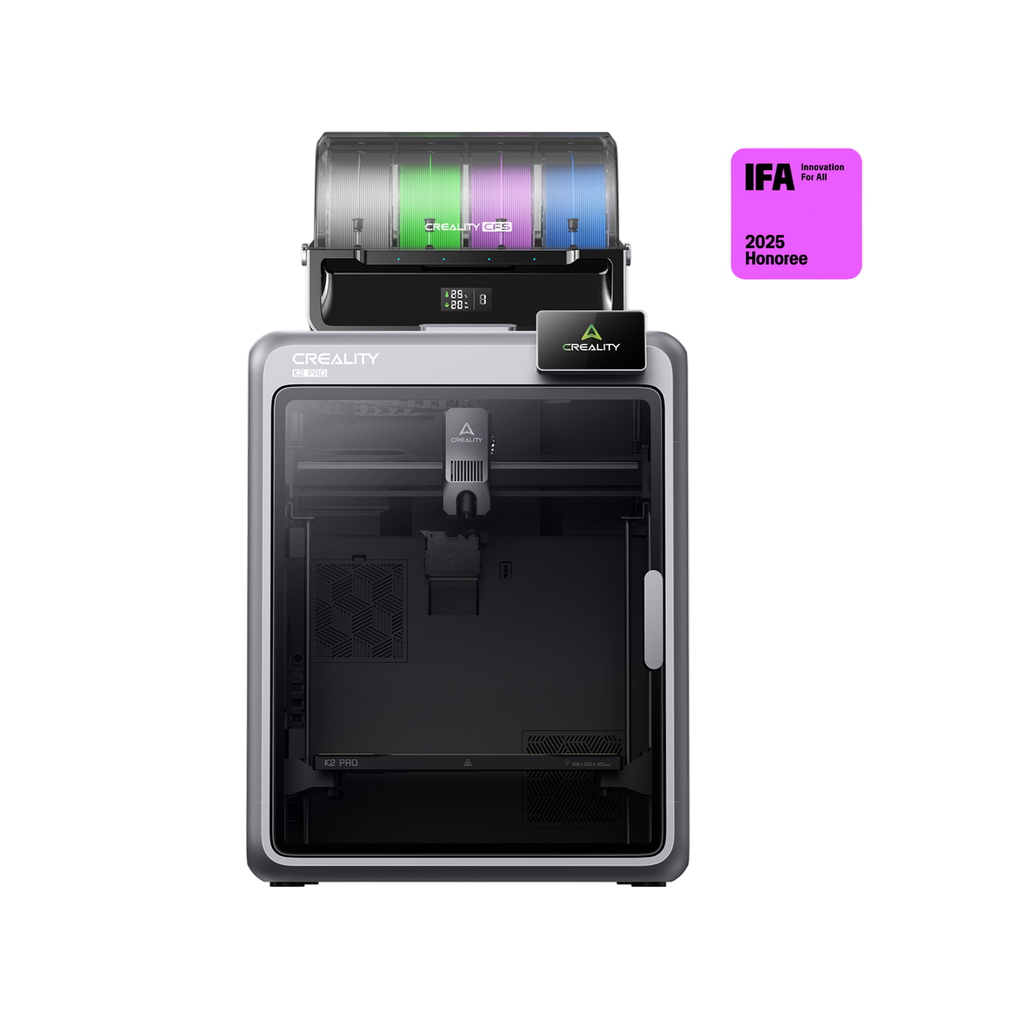 Creality K2 Pro Combo 3D-Drucker – Frontansicht mit CFS Multicolor-System