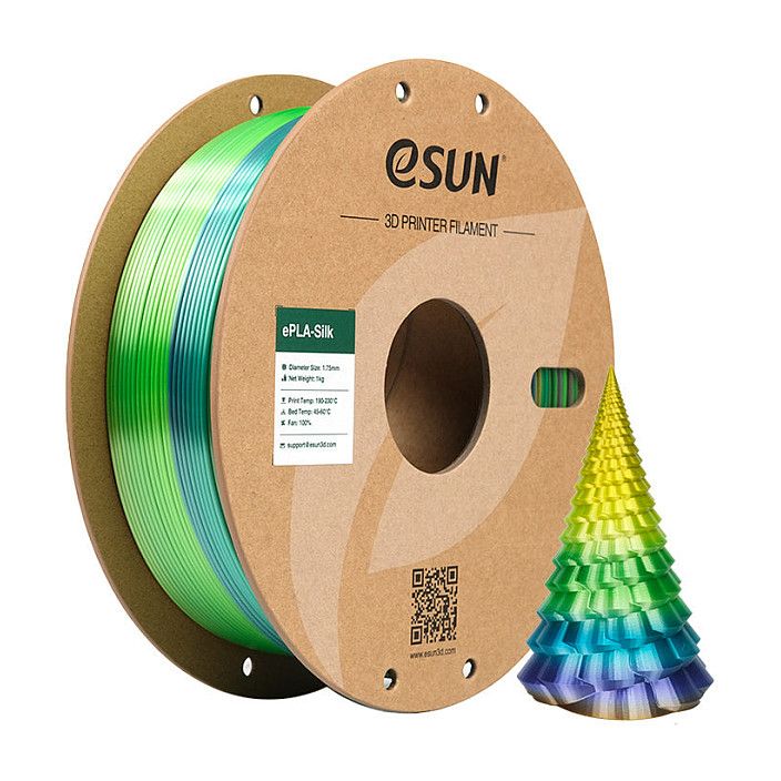 eSUN ePLA-Silk Rainbow – Mehrfarbiges Filament mit Farbverlauf