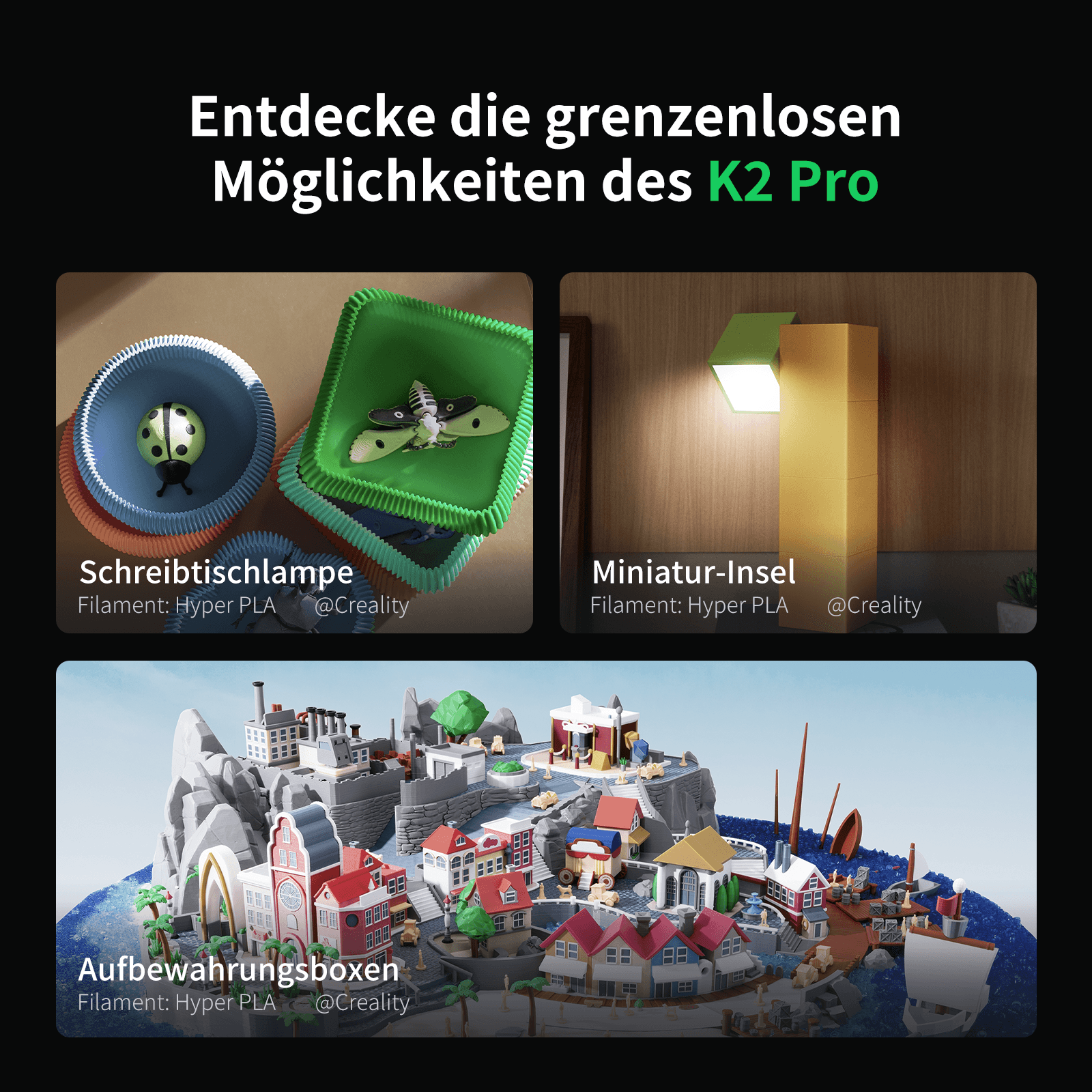 Creality K2 Pro Combo – 300x300x300mm Bauraum Beispieldruck