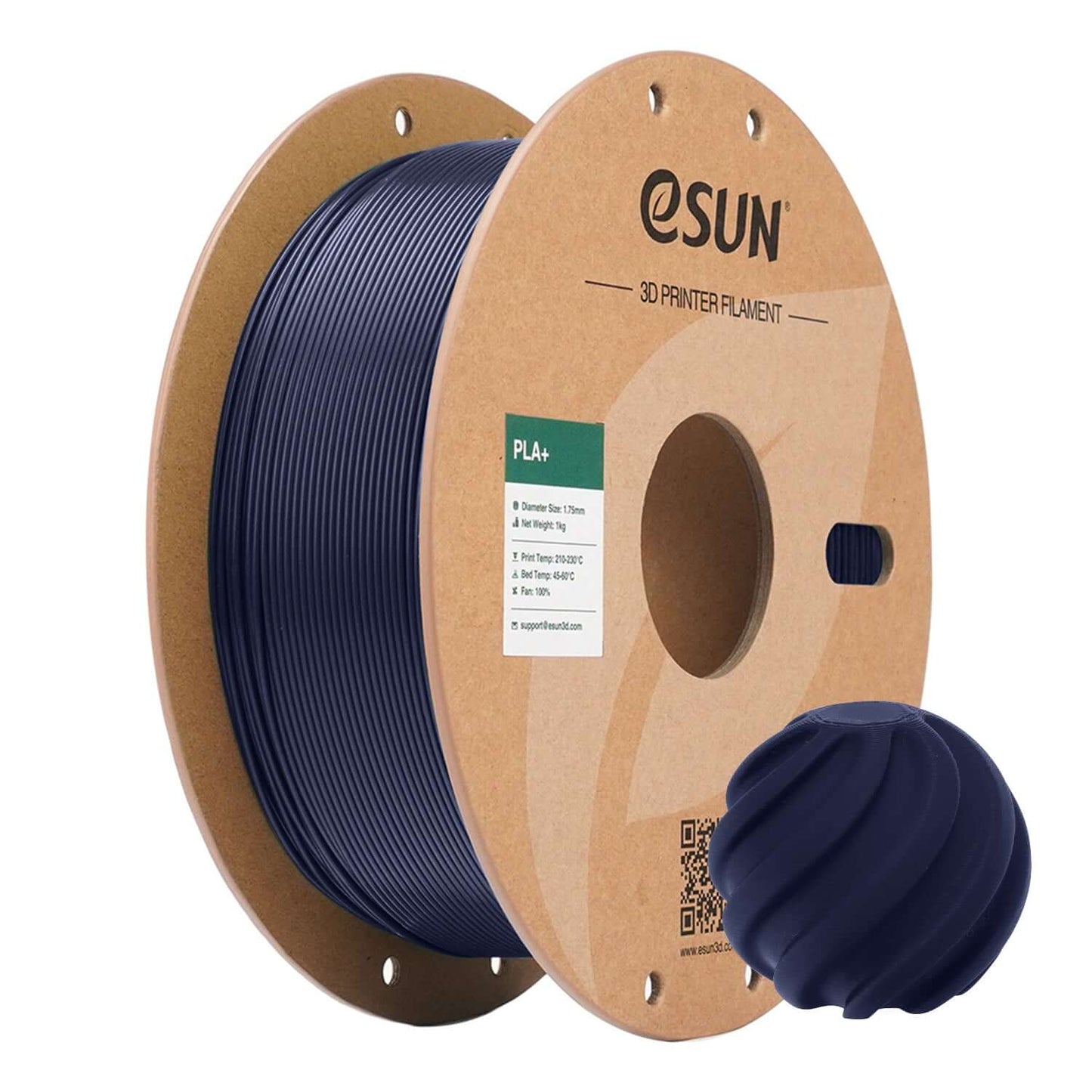 eSUN PLA+ – PLA-Filament mit erhöhter Zähigkeit auf Spule für 3D-Drucker
